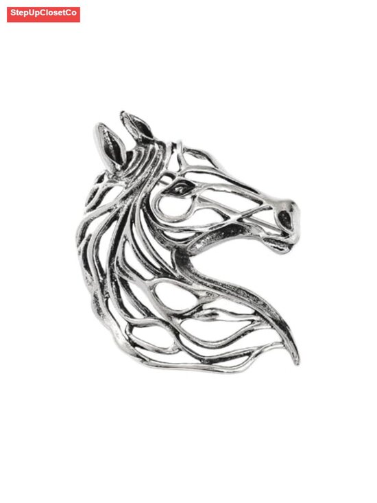 Jewelry - Retro Horse Head Brooch Pin for Women Men Vintage Lapel Breastpin Coat Scarf